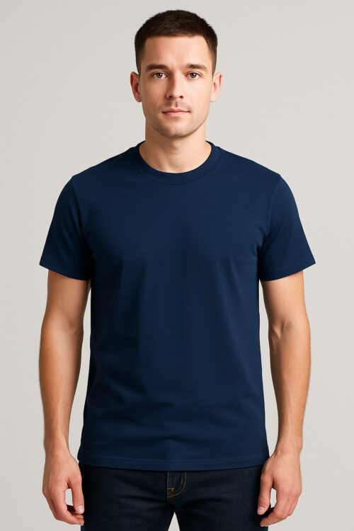 Navy Blue Crew Neck T-shirts